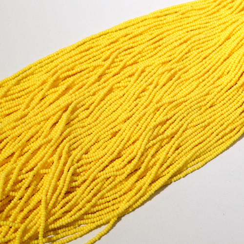 11/0 SOLGEL Yellow Czech Seed Bead | Hank 