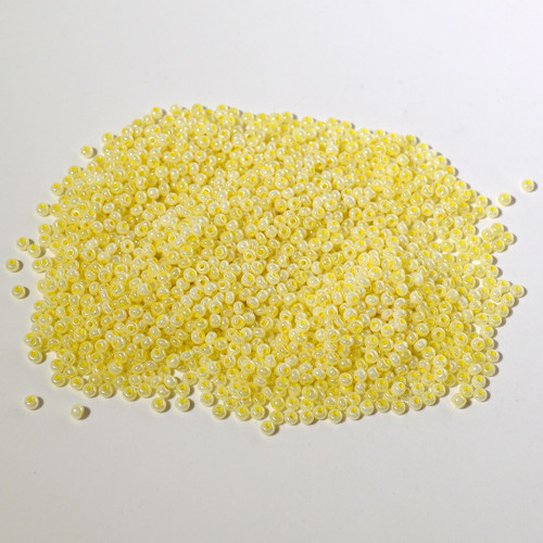 8/0 Yellow Opaque Ceylon Czech Seed Bead | 50 gram bag 8/0 Yellow Opaque Ceylon Czech Seed Bead | 50 gram bag
