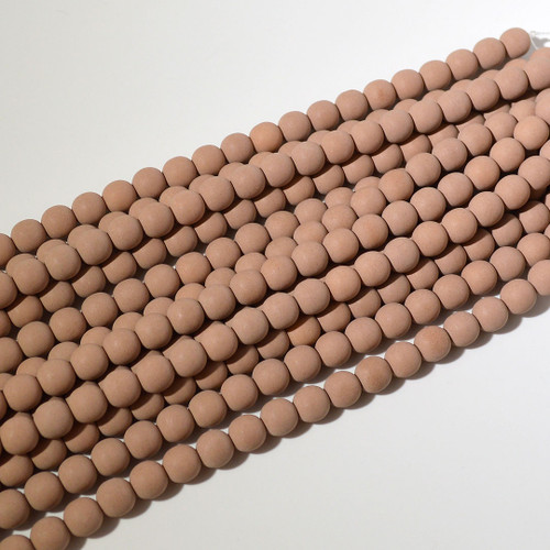8mm Velvet Cocoa Czech Glass Bead