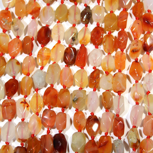 Faceted Carnelian Nuggets | Wholesale $13