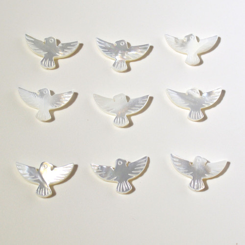 Fly Bird Bead | Mother of Pearl | Top Drilled