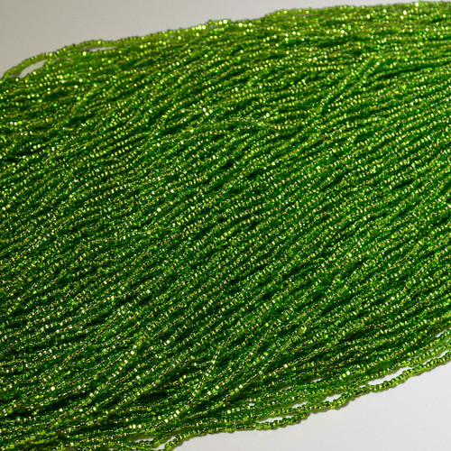 11/0 Silver Line Chartreuse Czech Seed Bead