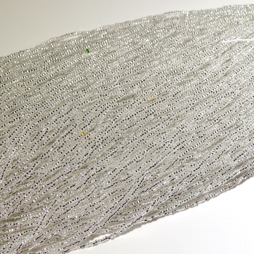 11/0 Crystal Silver Lined Seed Bead | Square Hole