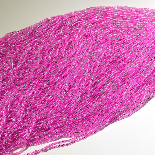 11/0 Dark Rosa Silver Lined Seed Bead