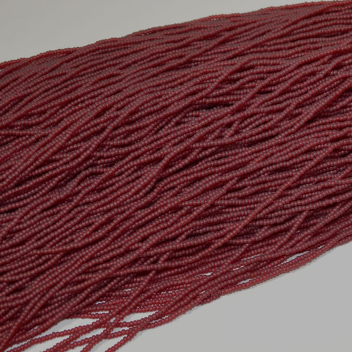 11/0 Transparent Garnet Matte Czech Seed Bead | Hank