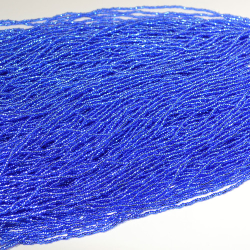 10/0 Dark Blue Silver Line Czech Seed Bead | Hank
