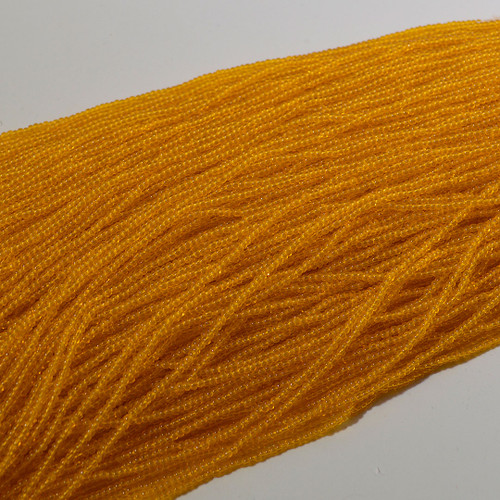 11/0 Amber Transparent Czech Seed Bead Hank