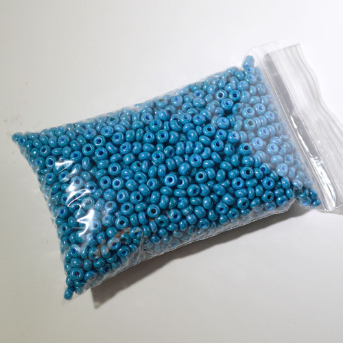 1/0 Opaque Light Blue Luster Czech Seed Beads | Half- Kilo