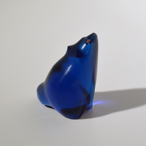 Leland Boone and Daphne Quam Coyote Fetish | Blue Slag Glass