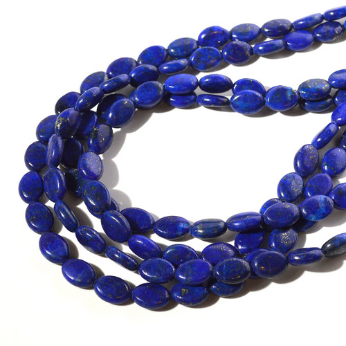 10x14mm Color Enhanced Lapis Oval Bead Strand