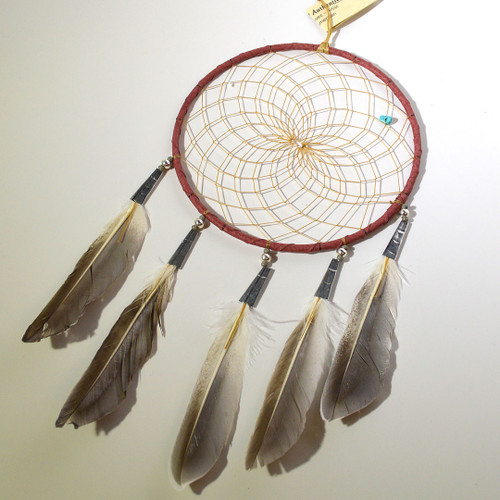 6" Maroon Tin Cone Dream Catcher