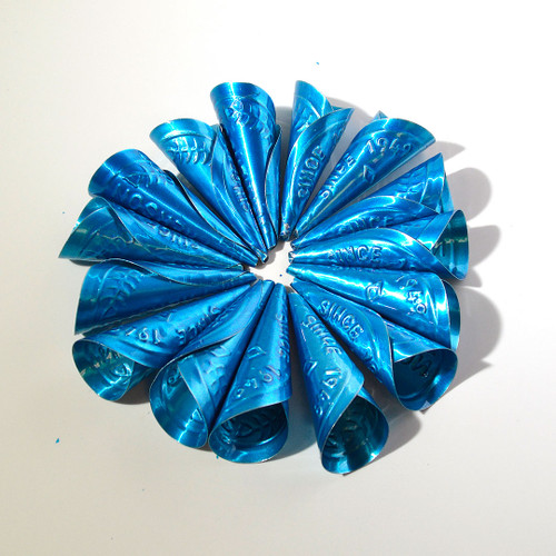 Metallic Turquoise Jingle Cones | 100ct pack