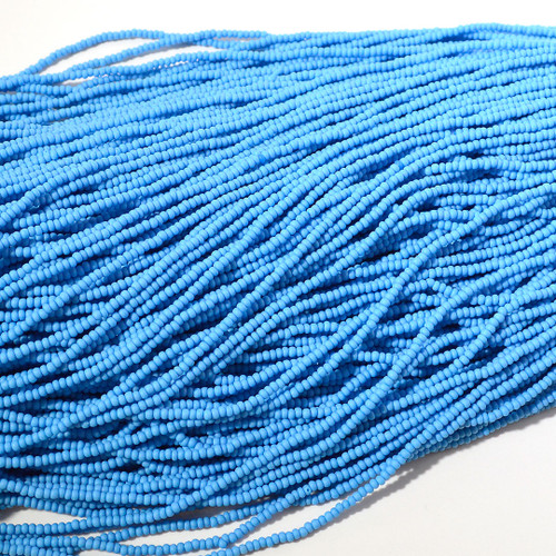 11/0 Matte Dark Turquoise Opaque Czech Seed Bead 