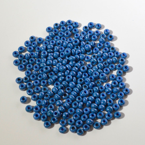 1/0 Opaque Turquosie Blue Luster Czech Seed Beads | Half- Kilo