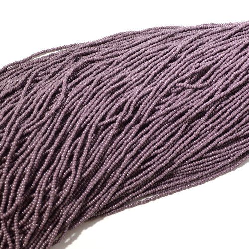 11/0 Opaque Dark Mauve Czech Seed Bead | Hank
