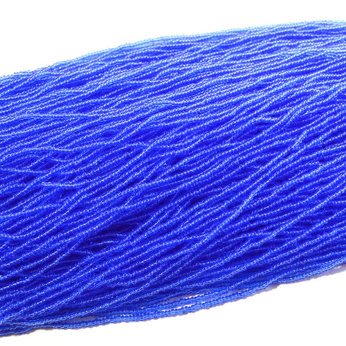 11/0 Sapphire Transparent Czech Seed Bead Hank