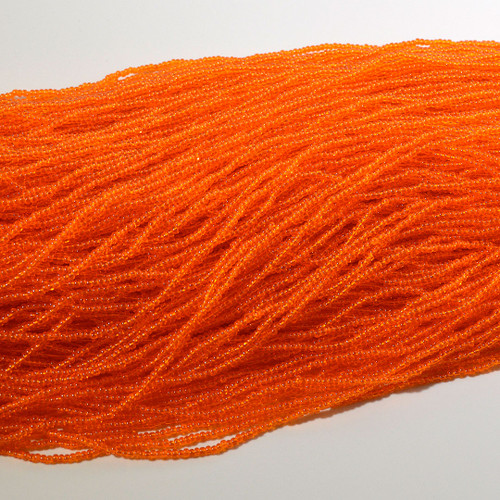 11/0 Orange Transparent Czech Seed Bead