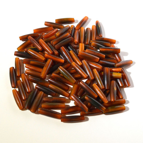 1 inch Amber Horn Hairpipe | 100 count