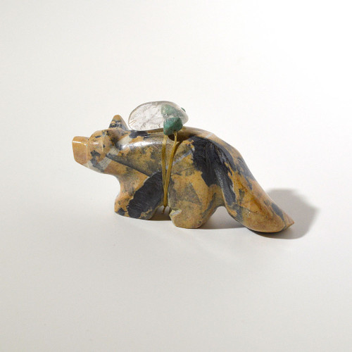 Burt Awelagte Wolf Fetish | Leopard Marble #2