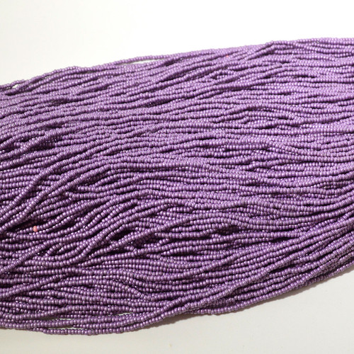 11/0 Matte Purple Terra Metallic Czech Seed Bead Hank