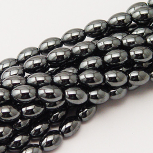 Hematite Rice Beads 4x6mm