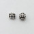 India Silver, 7mm Banded Round Bead