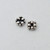 India Silver, 3x7mm Dotted Crown Spacer Bead
