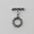 India Silver, 12mm Twisted Toggle