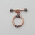 India Silver & Copper, 16mm Roped Toggle