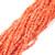 Orange (dyed) Branch Coral Thin | Horizontal drilled