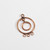 Copper Round Chandelier 28mm | 6ct Bag