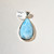 Larimar Sterling Silver Pendant 34x18mm | Sterling Wrapped