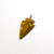 Hematite Arrowhead Pendant Matte Gold 17x32mm