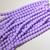 8mm Velvet Soft Violet Czech Glass Bead  | 8" Strand