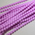 8mm Velvet Soft Magenta Czech Glass Bead | 8" Strand
