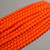 8mm Velvet Orange Czech Glass Bead | 8" Strand
