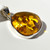 Amber and Sterling Silver Pendant 24 x 21 mm