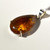 Amber and Sterling Silver Pendant 32x20 mm