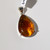 Amber and Sterling Silver Pendant 32x20 mm