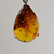 Amber and Sterling Silver Pendant 32x20 mm
