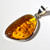 Amber and Sterling Silver Pendant 27x19 mm