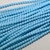 4mm Velvet Sky Blue Czech Glass Beads Strand | 8" Strand