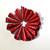100 count of small metallic red jingle cones. 