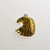 Metallic Gold Hematite Eagle Head Pendant 25x35mm 