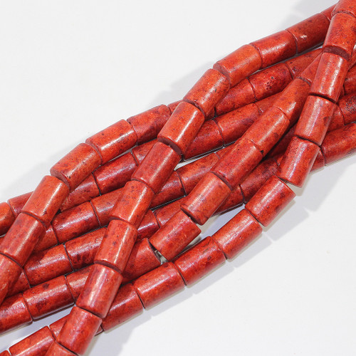 Tomato Red Opaque 9mm Barrel Pony Beads (500pcs)