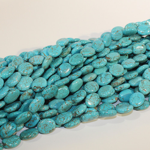 Lot De 4 Perles En Magnésite Ovales 18x14mm - Réf. 350312 - Fabriqué En France