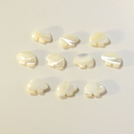 Mother of Pearl | Mini Zuni Bear 12x10mm | 10 count bag