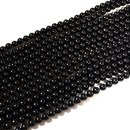 8mm Natural Jet Round Bead | $15 Wholesale