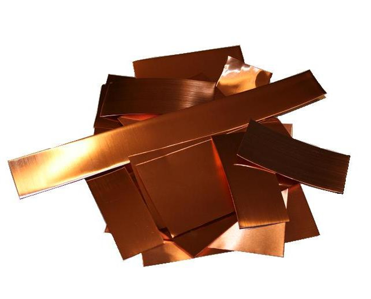 3lbs. Copper Sheet Remnant Pieces- 10 Mil Only | Basic Copper