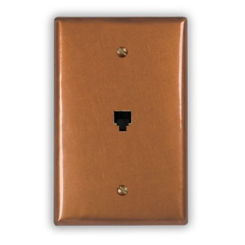 1-Phone Jack Copper Outlet Cover